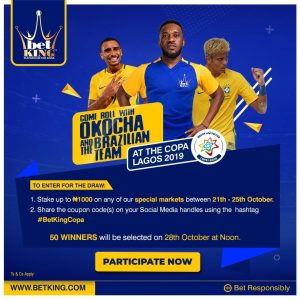 BetKing Mobile Copa Lagos Sponsorship 2019 edition
