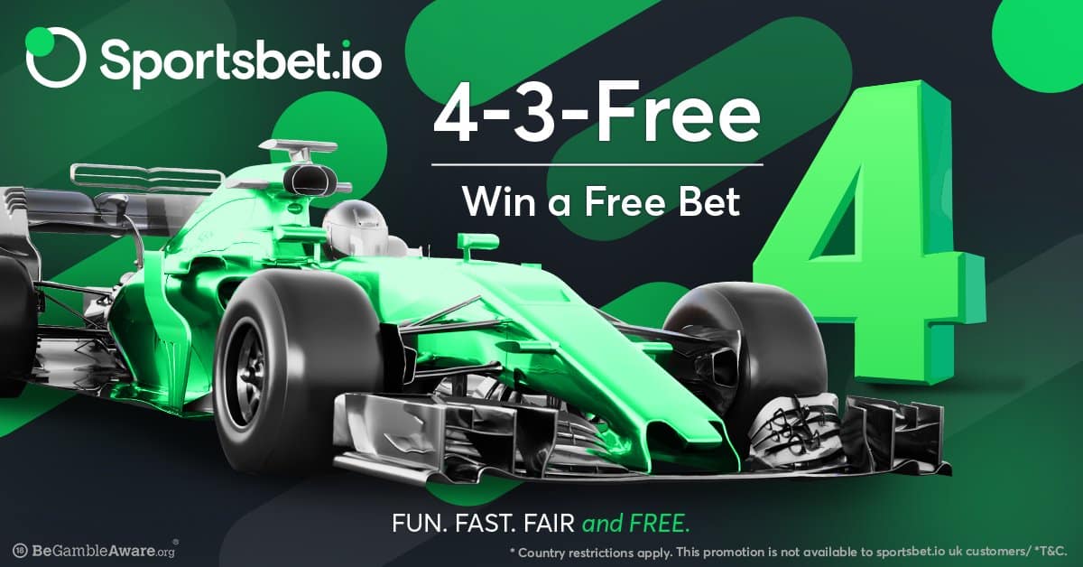 Sportsbet.io offers wagers on Formula 1 racing along with some interesting promotions.