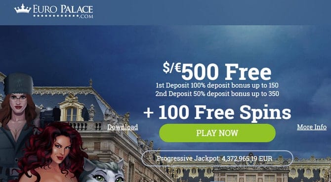Euro Palace Casino's player deposit bonus structure is one the more rewarding promotions in online gaming, with tiered bonuses paid out on the first and second player deposits.