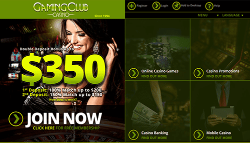 The Gaming Club Online Casino offers a variety of enticing signup incentives including a generous first deposit bonus - in addition to recurring bonuses and promos.