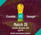 Ecuador vs Senegal odds