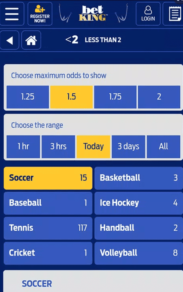 The BetKing Sports mobile app is the perfect companion to the desktop version and features the same functionality.