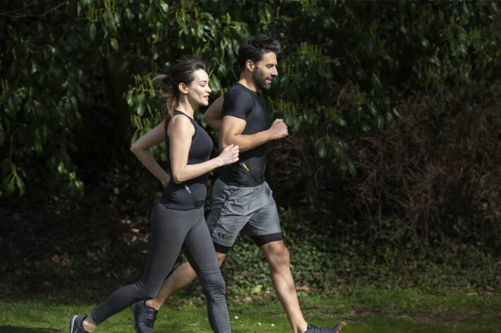 Runners training for running a marathon